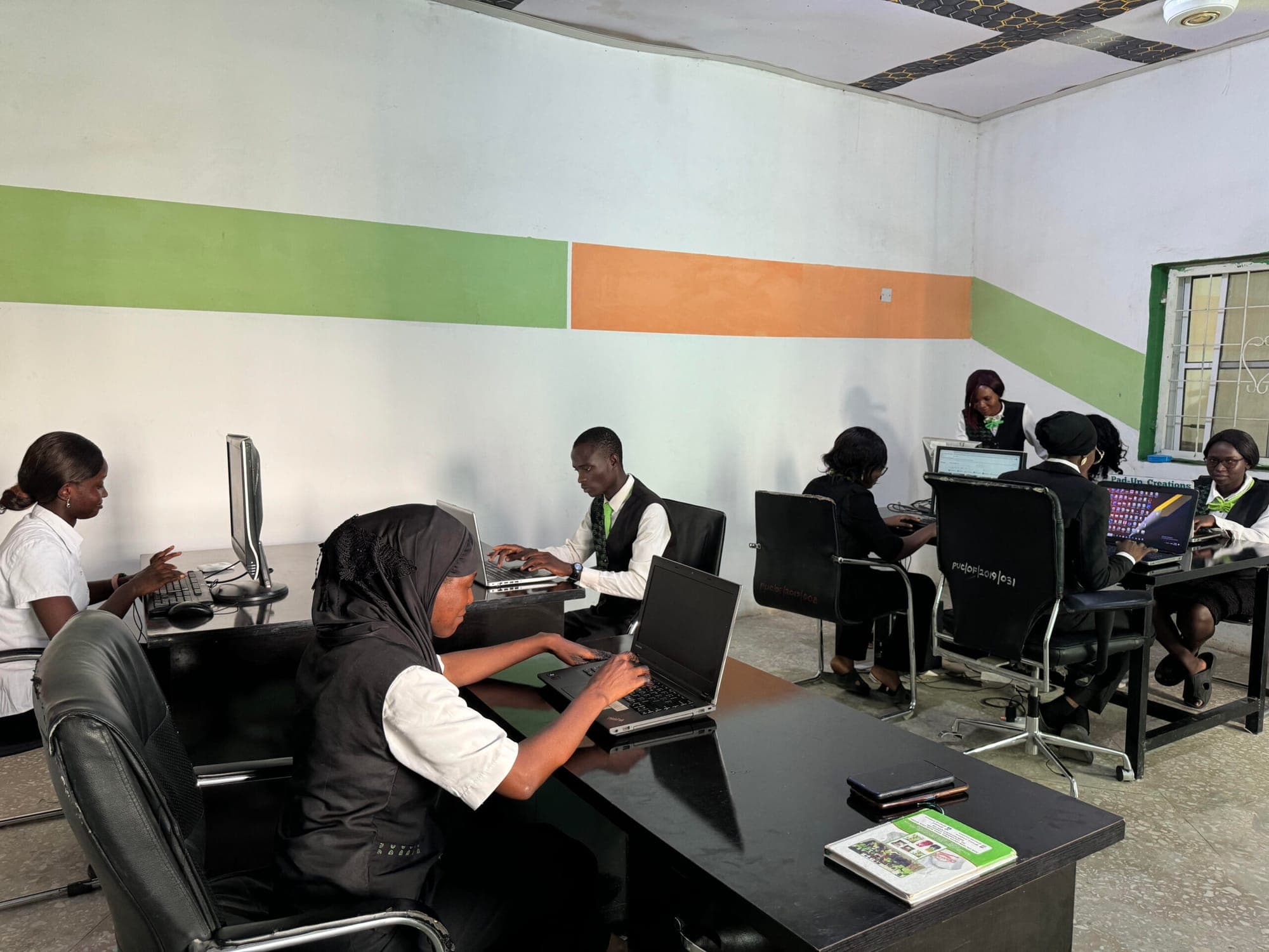 The Pad-Up Creations office in Minna, with staff working at their desks