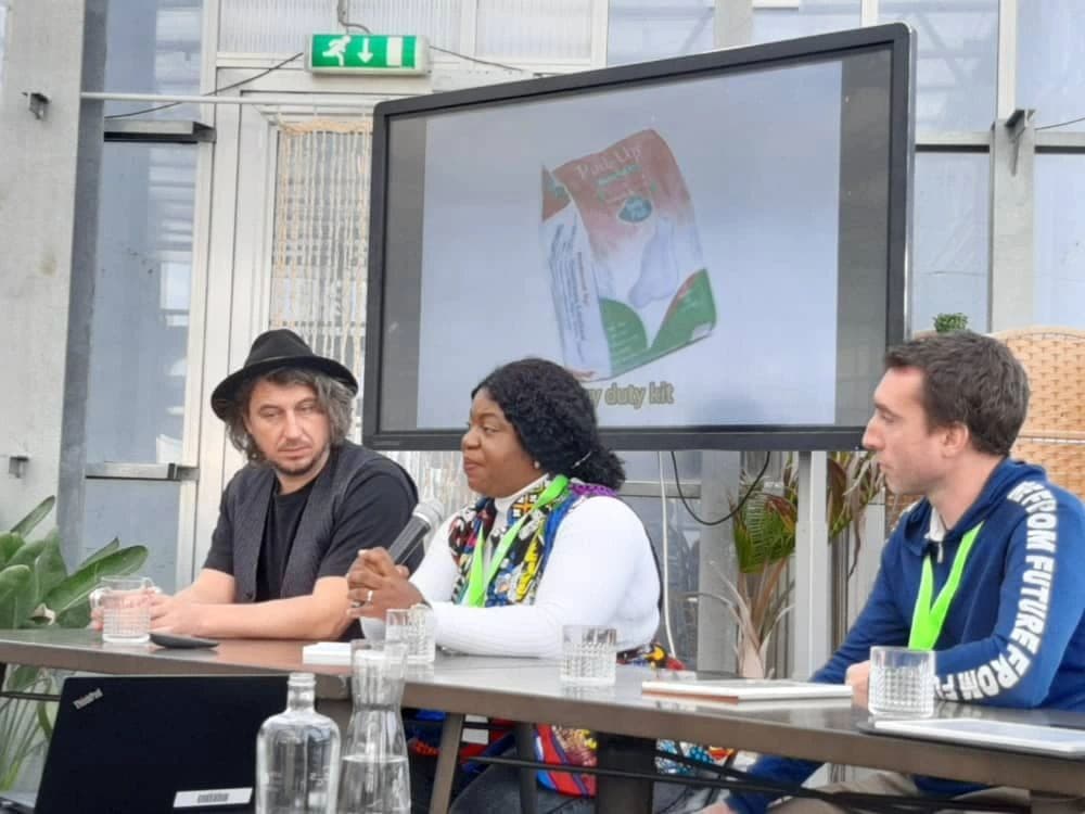 Pad-Up's CEO speaking at the Responsible Business Forum in the Hague