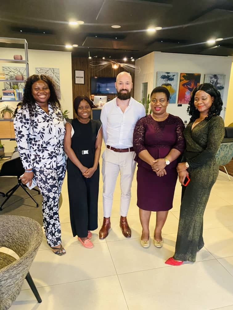 The Pad-Up team meeting the UN's Sanitation and Hygiene Fund in Abuja