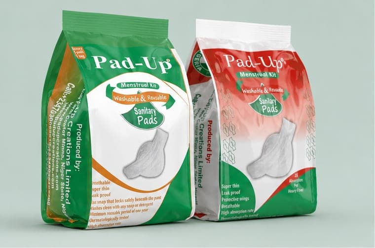 The Eco and Heavy-Duty Pad-Up packs side by side