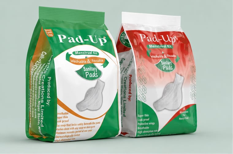 The Eco and Heavy-Duty Pad-Up packs side by side